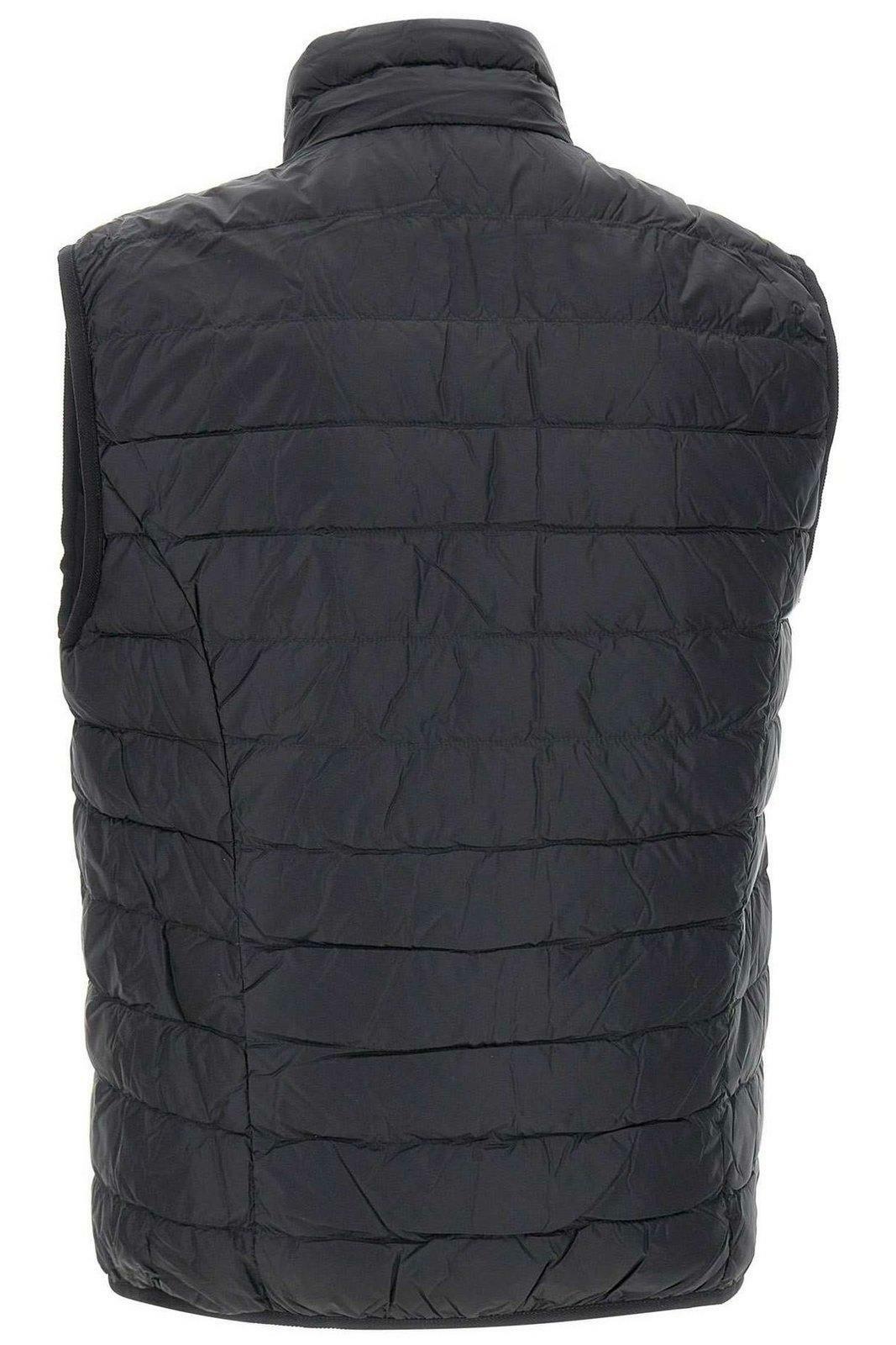 EA7 Logo Printed Quilted Padded Gilet