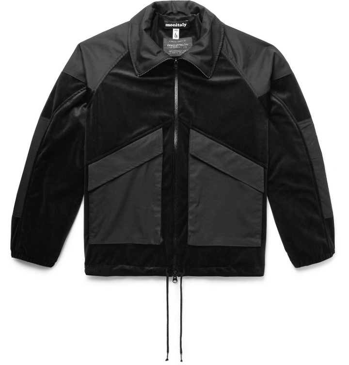 Photo: Monitaly - Ridge Panelled Velvet and Vancloth Cotton Jacket - Black