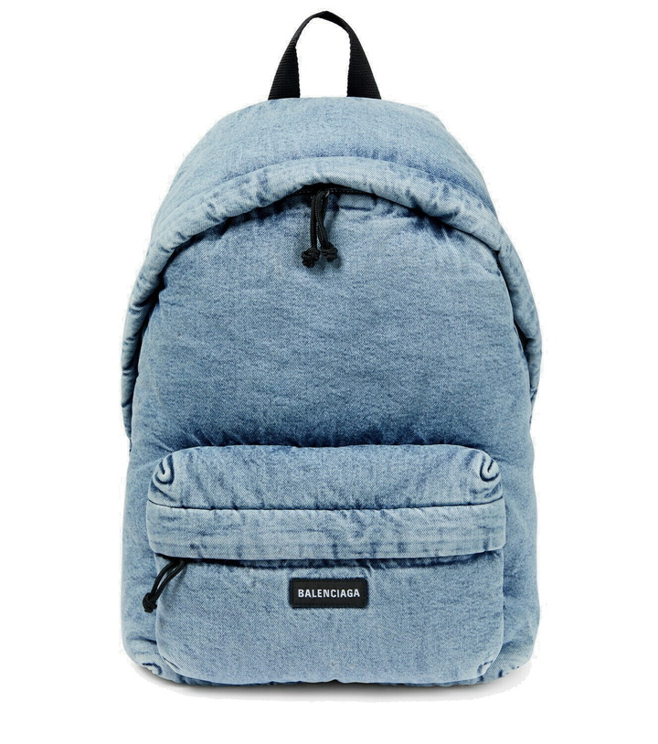 Photo: Balenciaga Padded denim backpack