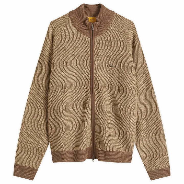 Photo: Dime Men's Double Zip Knit in Camel