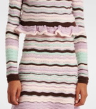 Susan Fang Striped midi skirt