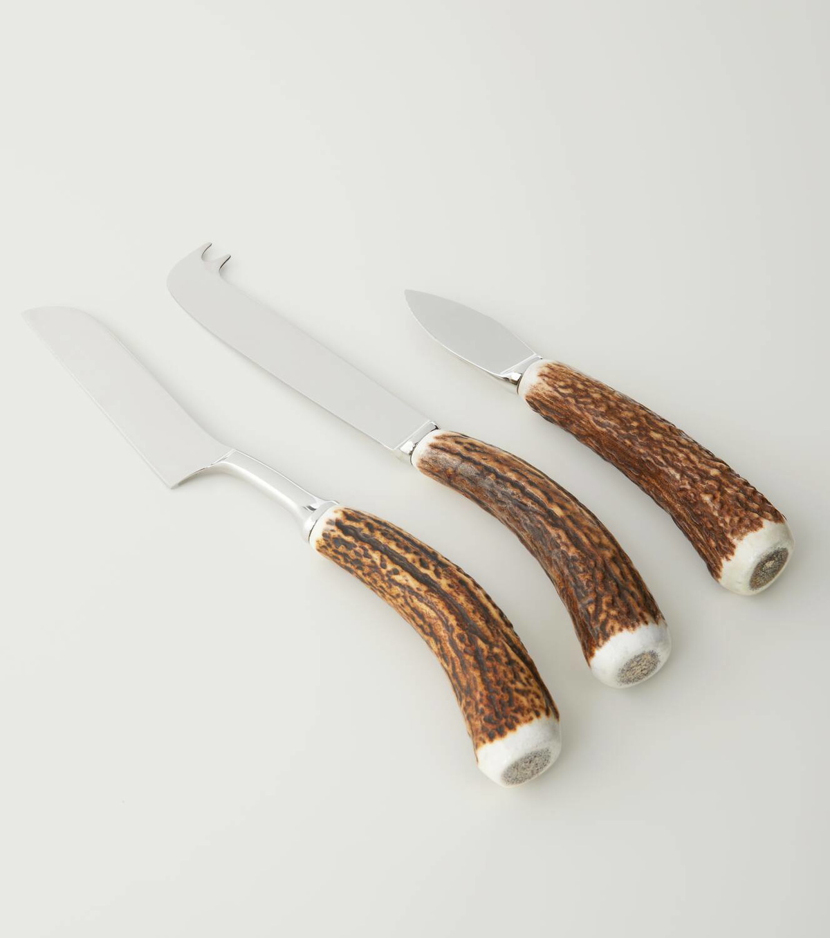 Lorenzi Milano Stag antler cheese knife set
