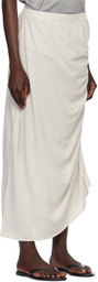 Lauren Manoogian Gray Drape Maxi Skirt