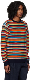 The Elder Statesman Multicolor Vista Stripe Sweater