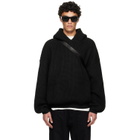 Fear of God ESSENTIALS Black Holiday Heavy Waffle 90s Hoodie