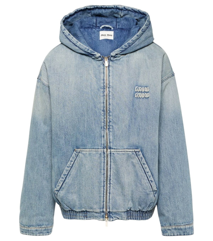 Photo: Miu Miu Logo denim hoodie