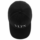 Valentino Men's VLTN Logo Cap in Nero/Bianco