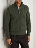 Purdey - Orkney Ribbed-Knit Wool Zip-Up Cardigan - Green