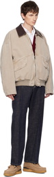 WOOYOUNGMI Navy Pinched Seam Jeans