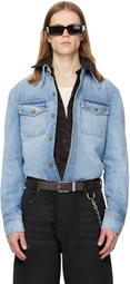 WILLY CHAVARRIA Blue Chente Denim Overshirt