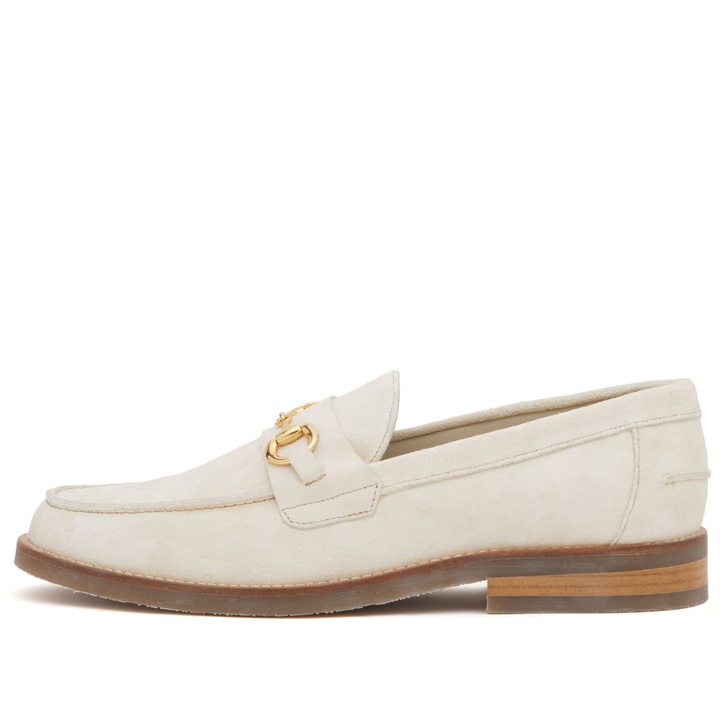 Photo: Duke + Dexter Men's Wilde Horsebit Penny Loafer in Biscuit