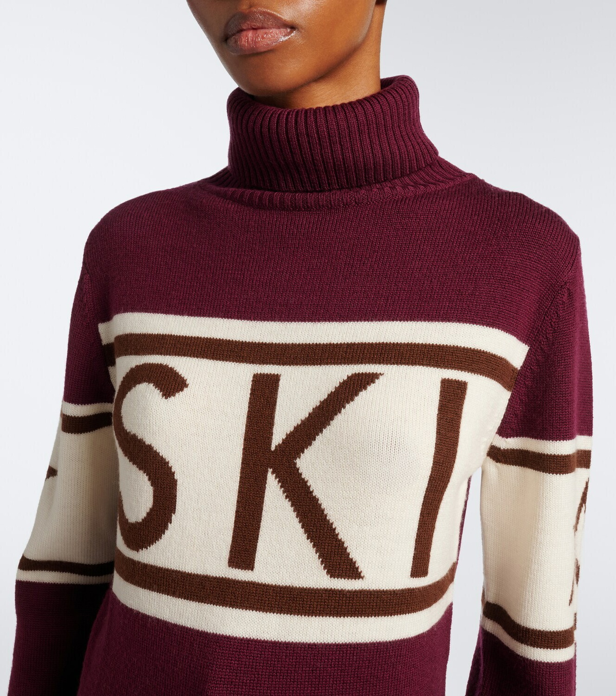 Perfect Moment Schild intarsia wool turtleneck sweater