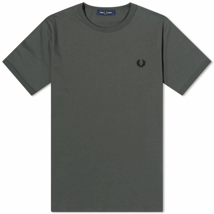 Photo: Fred Perry Men's Ringer T-Shirt in Field Green