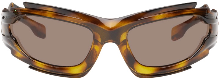 Photo: Burberry Brown Geometric Cat-Eye Sunglasses