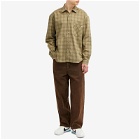 Polar Skate Co. Men's Mitchell Check Flannel Shirt in Green/Beige