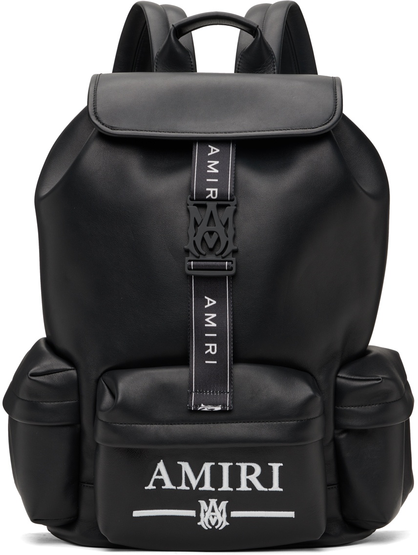 Photo: AMIRI Black Logo Embroidery Backpack