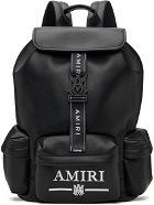 AMIRI Black Logo Embroidery Backpack