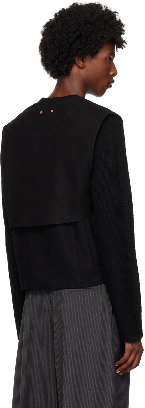 Andersson Bell Black Wool Zip-Up Vest Andersson Bell