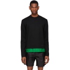 Prada Black and Green Wool Sweater