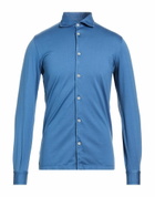 Fedeli Mens Shirt Slate in Blue