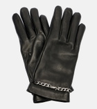 Saint Laurent Chain-detail leather gloves
