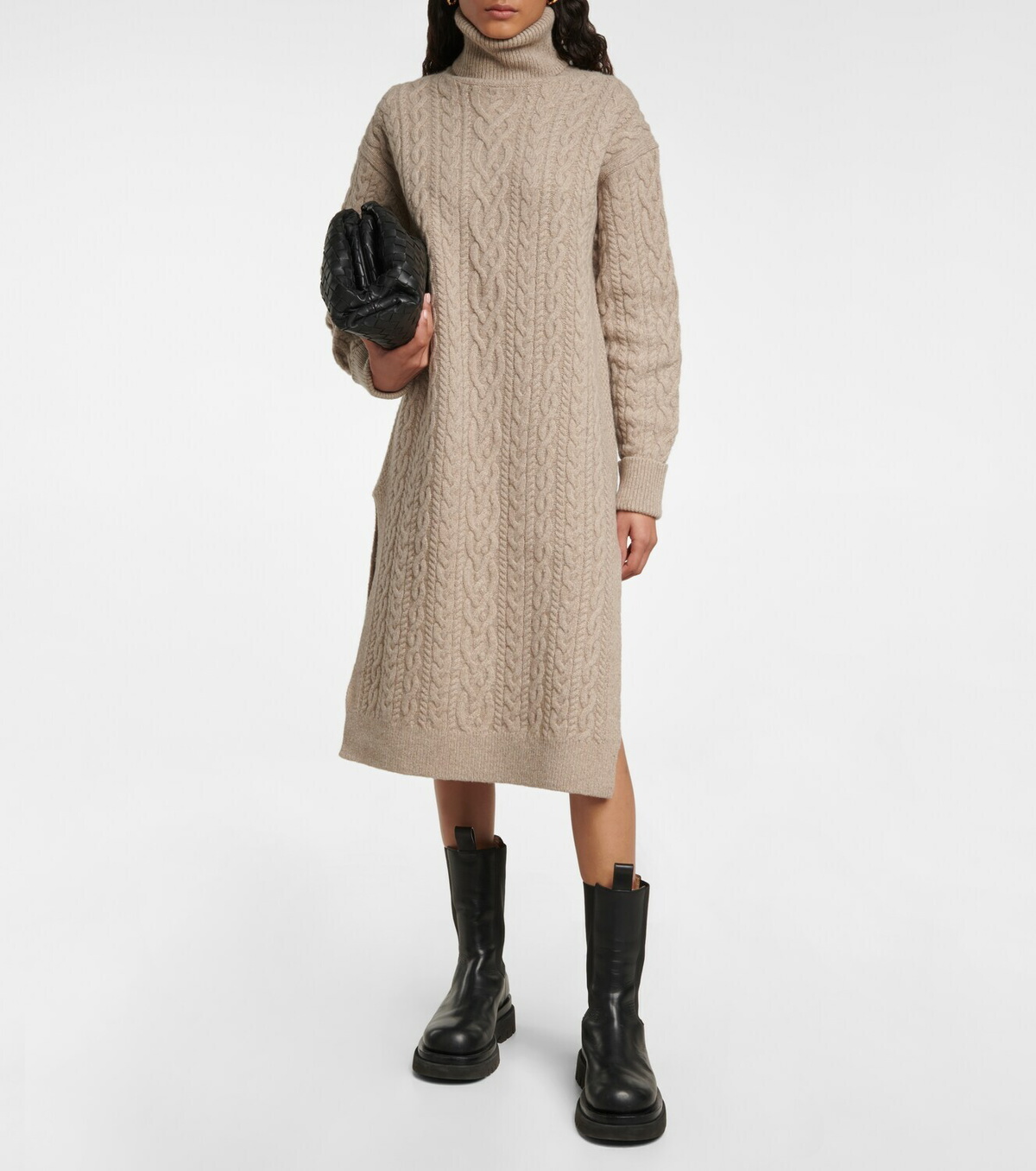Polo Ralph Lauren - Turtleneck wool and yak blend midi dress Polo Ralph Lauren - Turtleneck wool and yak blend midi dress