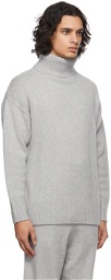 extreme cashmere Grey N°20 Oversize Xtra Turtleneck