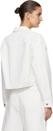 Maison Kitsuné White Denim Boxy Trucker Jacket