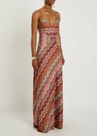 Missoni Chevron Fine-knit Maxi Dress Multicoloured