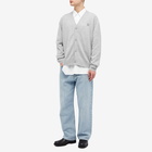 Acne Studios Men's Keve New Face Cardigan in Light Grey Melange