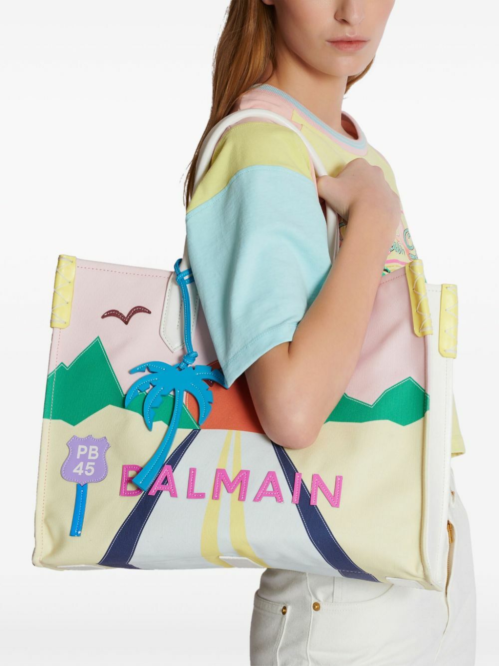 Balmain Pink B-Army Medium Tote Bag Balmain