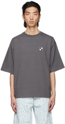 We11done Grey Mini Logo Patch T-Shirt