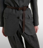 Brunello Cucinelli Belted wool and cashmere blazer