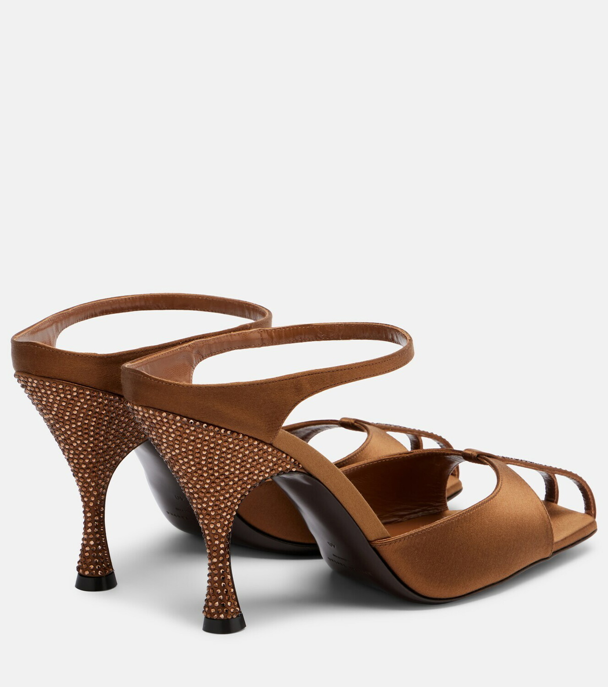 Herbert Levine Hidden Gem embellished satin mules