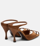 Herbert Levine Hidden Gem embellished satin mules