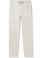 Hartford - Tanker Straight-Leg Cotton Drawstring Trousers - Neutrals