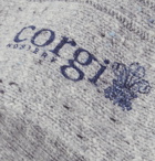 Corgi - Striped Ribbed Merino Wool, Silk and Cashmere-Blend Socks - Gray