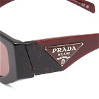 Prada Eyewear Men's PR 09ZS Sunglasses in Black Etruscan Marble