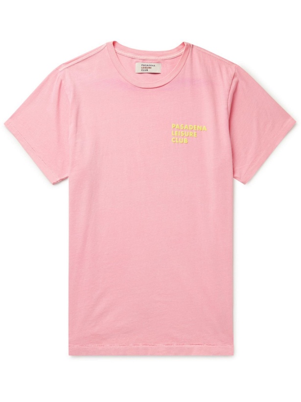 Photo: Pasadena Leisure Club - Logo-Print Cotton-Jersey T-Shirt - Pink
