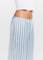 Skims Lace-trim Woven Shine Trousers Blue