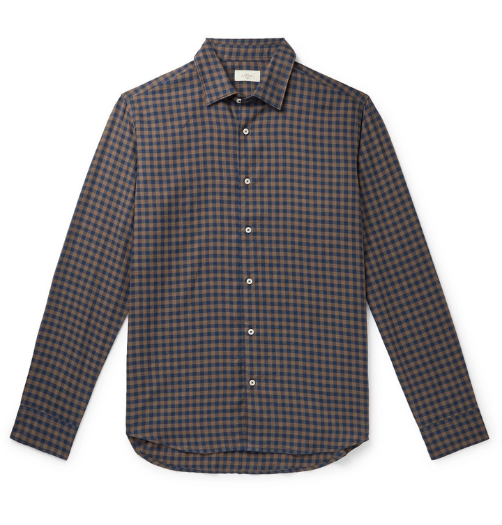 Photo: Altea - Slim-Fit Checked Cotton-Flannel Shirt - Multi