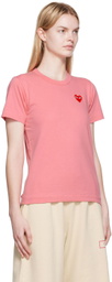 COMME des GARÇONS PLAY Pink Heart Patch T-Shirt