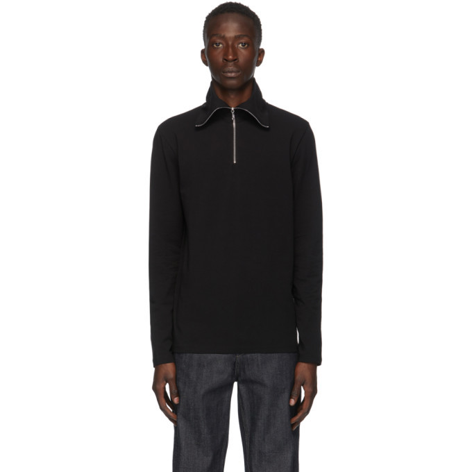 Jil Sanderand Black Half-Zip Sweater