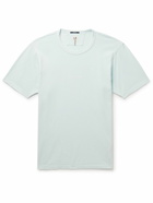 C.P. Company - Resist-Dyed Logo-Print Cotton-Jersey T-Shirt - Blue