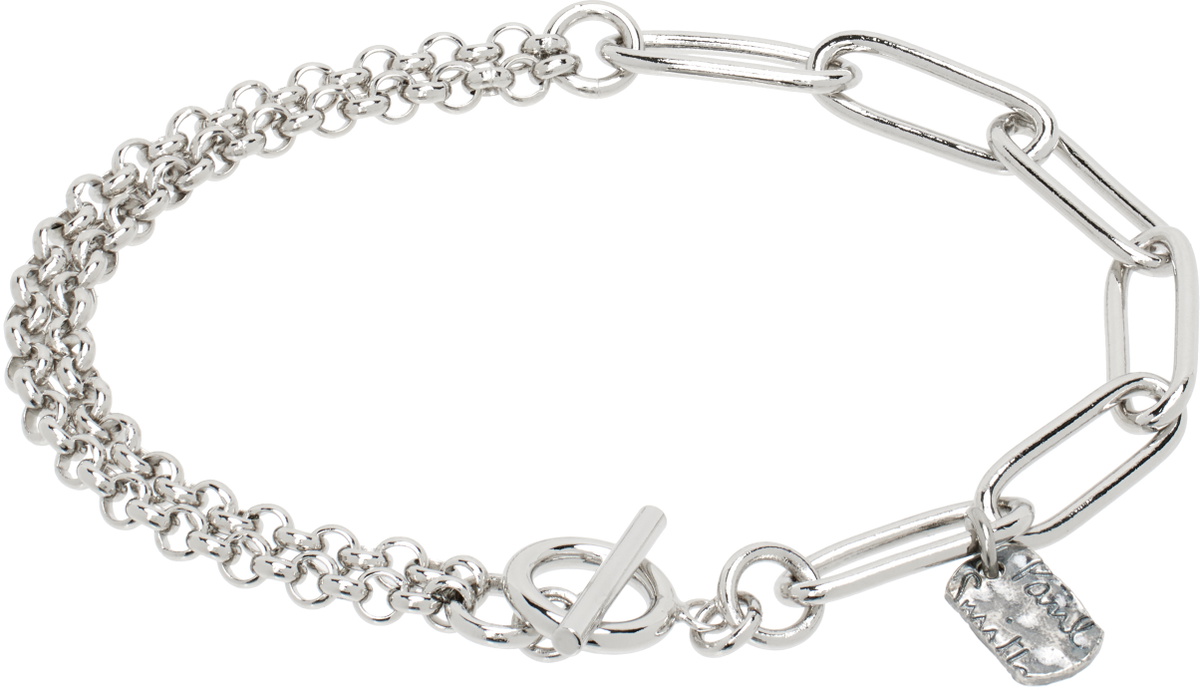 Paul Smith Silver Two Chain Bracelet