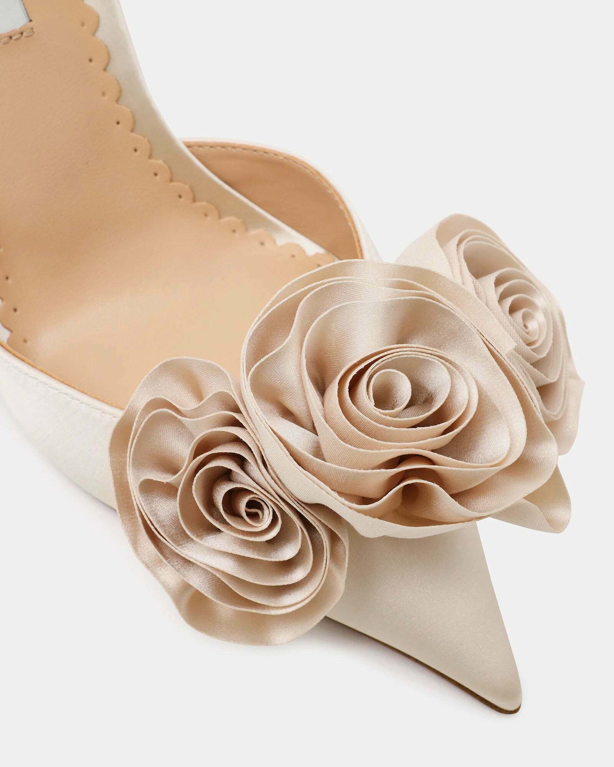 Steve Madden Rosie Heels in Ivory Satin