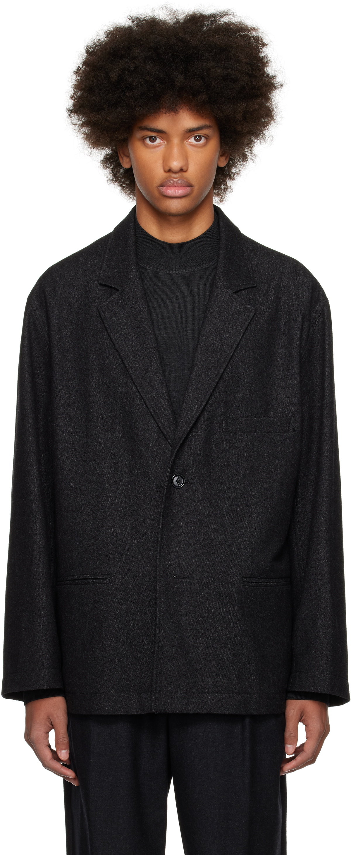 LEMAIRE Gray Relaxed SB Workwear Blazer Lemaire LEMAIRE Gray Relaxed SB Workwear Blazer Lemaire