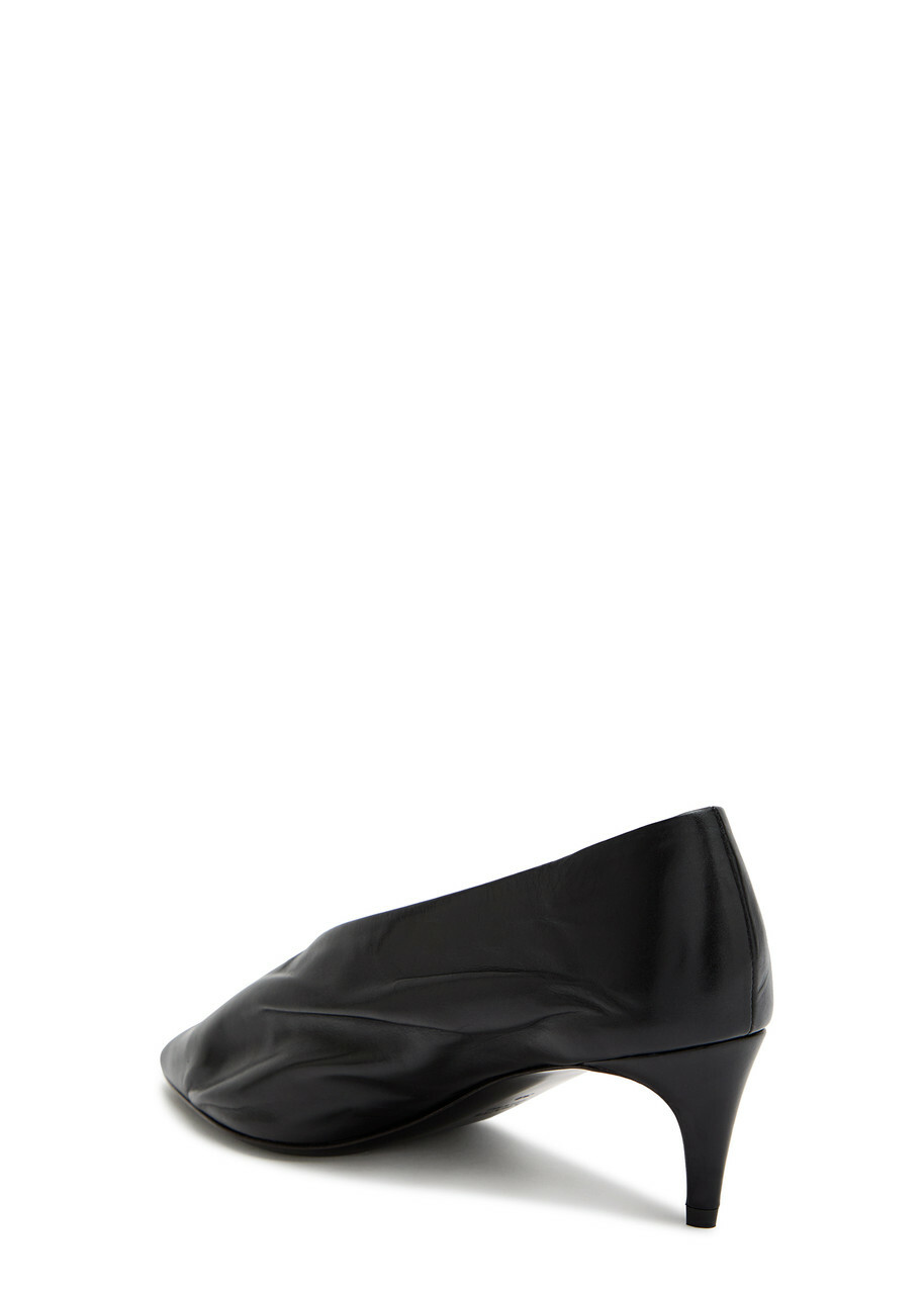 Khaite Miriam 50 Draped Leather Pumps