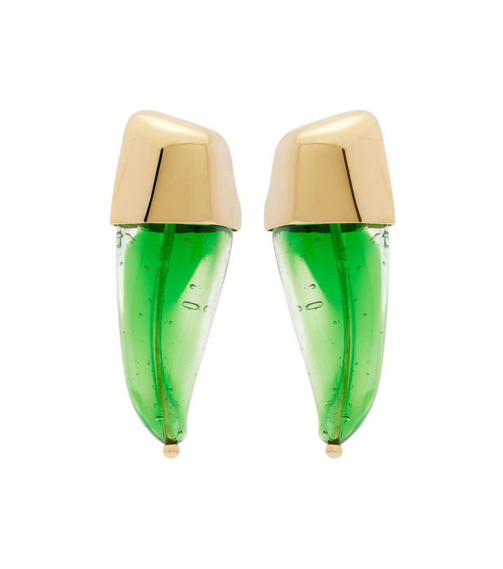 Photo: Bottega Veneta Prisma glass earrings