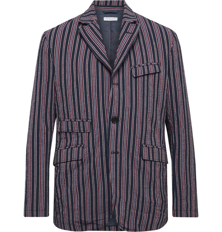 Photo: Engineered Garments - Andover Striped Cotton-Blend Seersucker Suit Jacket - Blue